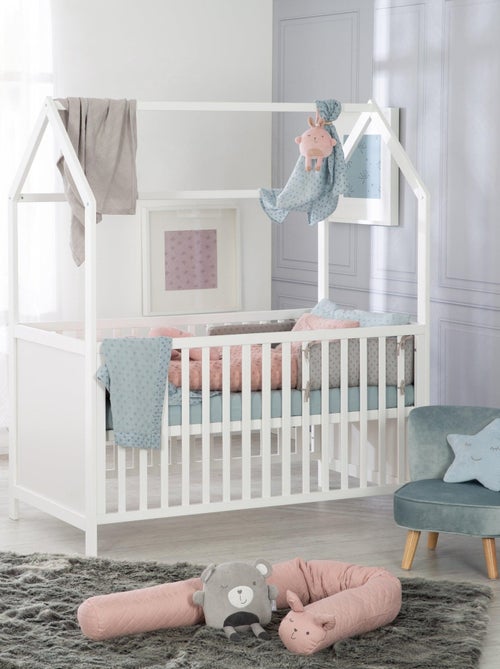 Lit bébé cabane 70 x 140 transformable en lit junior bois FSC - ROBA - Kiabi