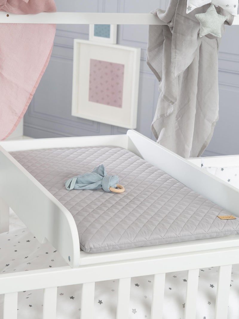 Lit bébé cabane avec plan et matelas à langer - Convertible en lit cododo 'Roba' Blanc - Kiabi