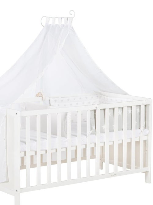 Lit bébé cododo 2en1 avec literie complète 'Sterne grau' ROBA - Kiabi