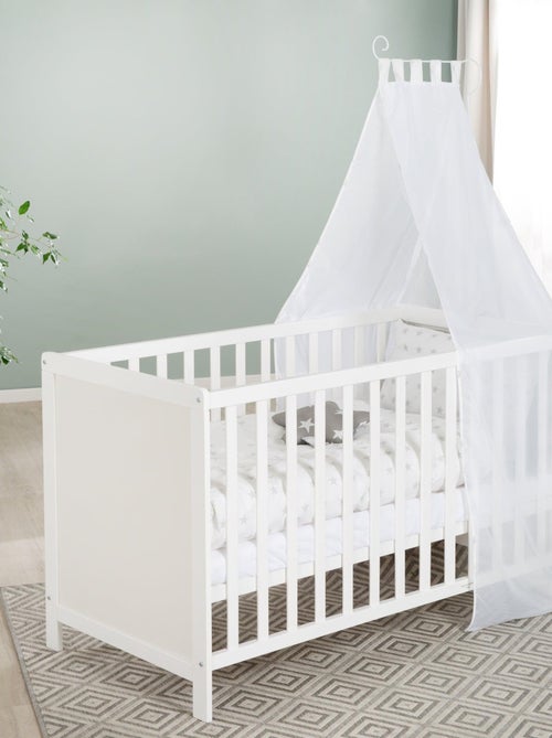 Lit bébé cododo 2en1 avec literie complète 'Sterne grau' ROBA - Kiabi