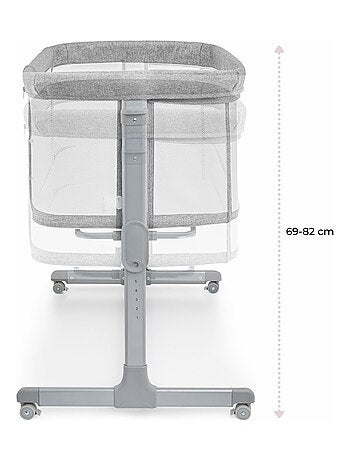 Lit bébé Cododo 3 en 1, Lit Parapluie Pliable Jusqu'à 9 kg, Réglage Hauteur 7 Niveaux, S'incline