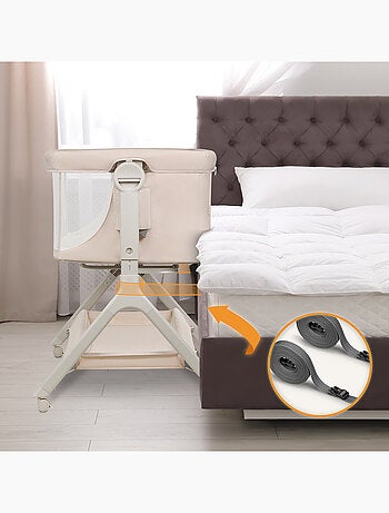 Lit bébé cododo 3en1 LIONELO Leonie Plus - Berceau - Hauteur et inclinaison réglables