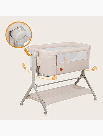 Lit bébé cododo 3en1 LIONELO Leonie Plus - Berceau - Hauteur et inclinaison réglables