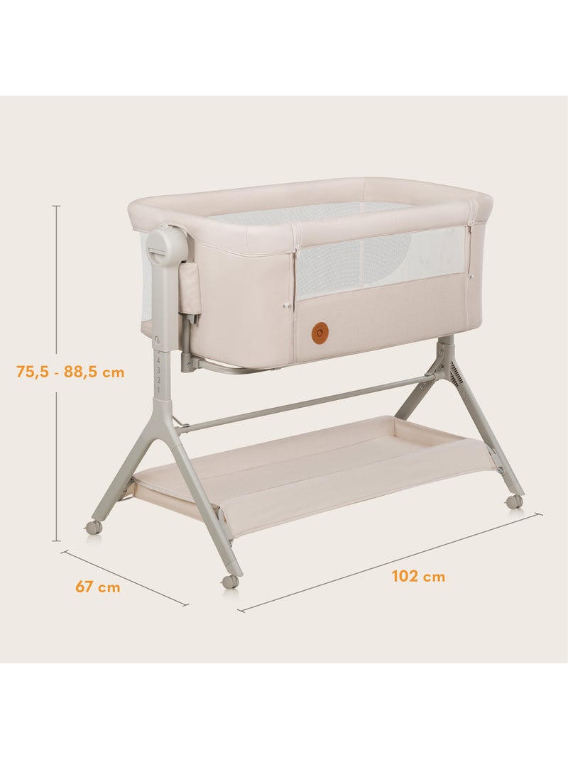 Lit bébé cododo 3en1 LIONELO Leonie Plus - Berceau - Hauteur et inclinaison réglables Beige - Kiabi