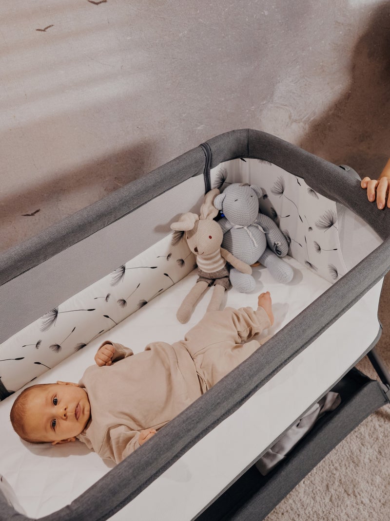 Lit bébé cododo 3en1 LIONELO Leonie Plus - Berceau - Hauteur et inclinaison réglables Gris - Kiabi