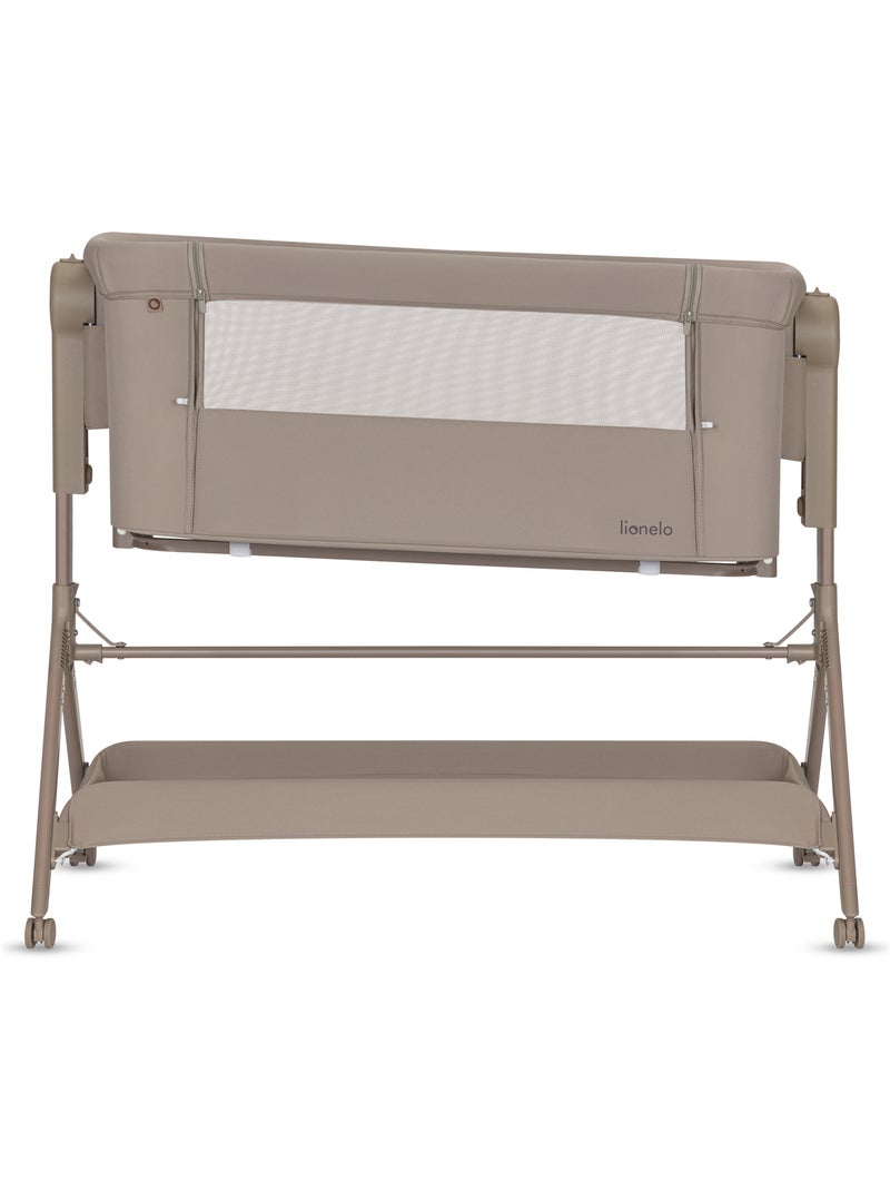 Lit bébé cododo 3en1 LIONELO Leonie Plus - Berceau - Hauteur et inclinaison réglables Taupe - Kiabi