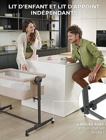 Lit bébé cododo réglable avec hauteur et inclinaison ajustables