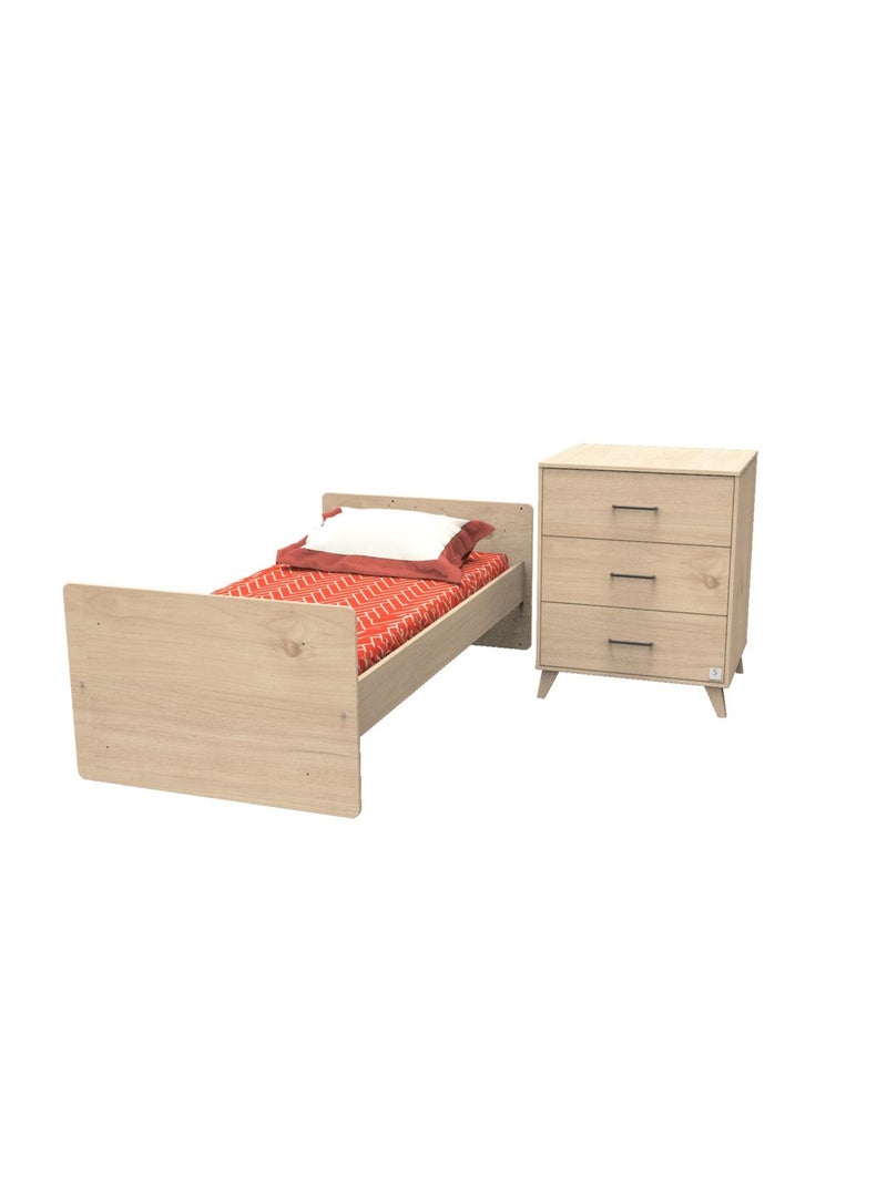 Lit bébé combiné évolutif - SAUTHON Marron - Kiabi