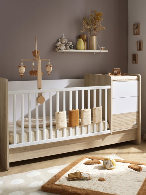 Lit bébé combiné évolutif avec commode à langer 3 tiroirs - SAUTHON - Kiabi