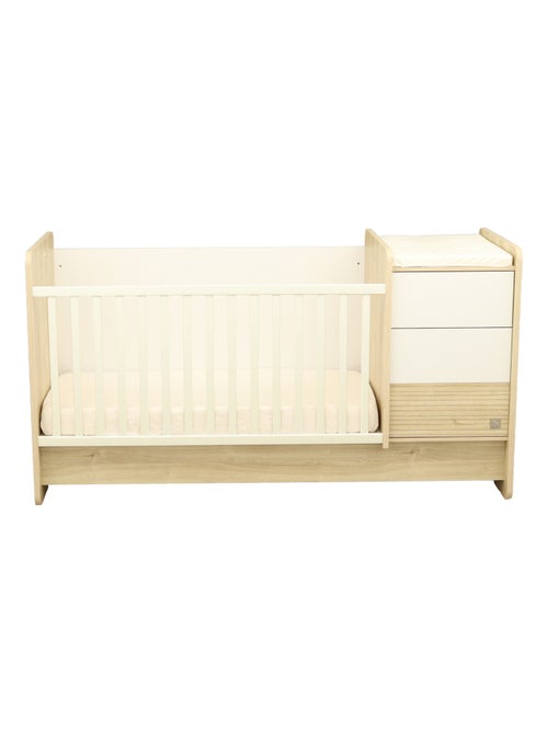 Lit bébé combiné évolutif avec commode à langer 3 tiroirs - SAUTHON - Kiabi