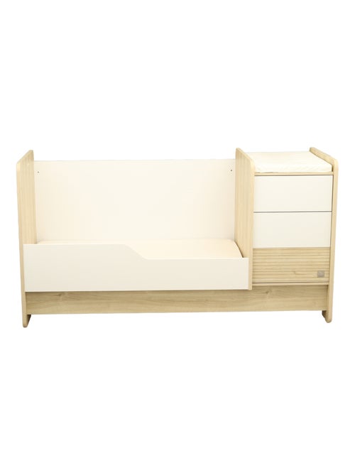 Lit bébé combiné évolutif avec commode à langer 3 tiroirs - SAUTHON - Kiabi