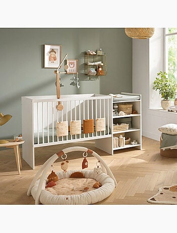 Lit bébé combiné évolutif en bois - BABYPRICE