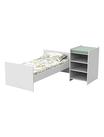 Lit bébé combiné évolutif en bois - BABYPRICE
