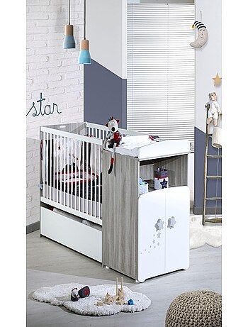 Lit bébé combiné évolutif en bois - BABYPRICE