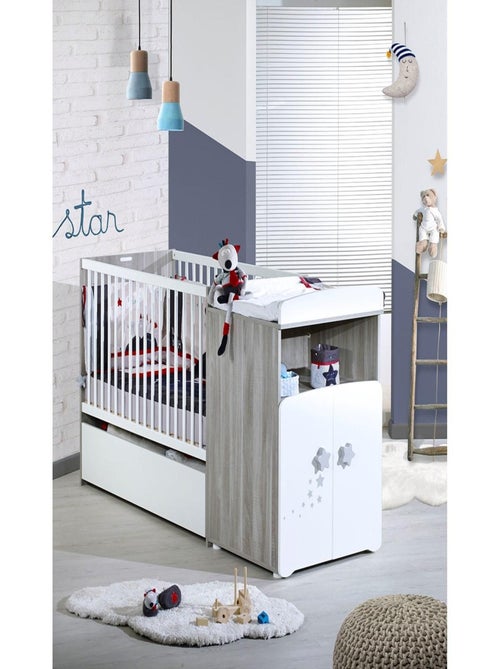 Lit bébé combiné évolutif en bois - BABYPRICE - Kiabi
