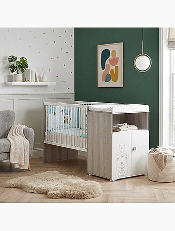 Lit bébé combiné évolutif en bois - BABYPRICE