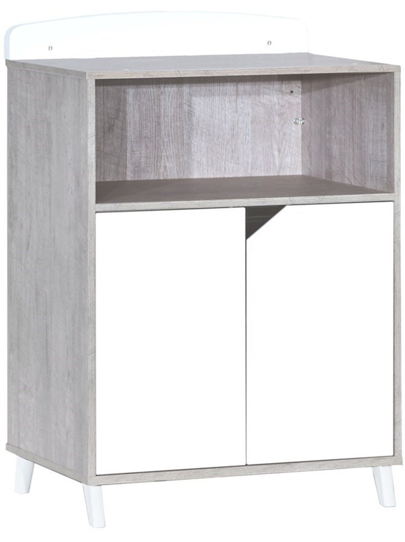 Lit bébé Combiné évolutif en bois - BABYPRICE Blanc Gris - Kiabi