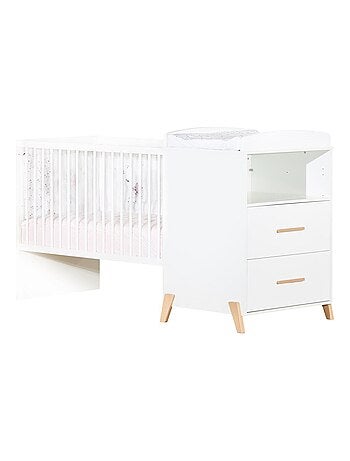 Lit bébé combiné Evolutif en bois - BABYPRICE