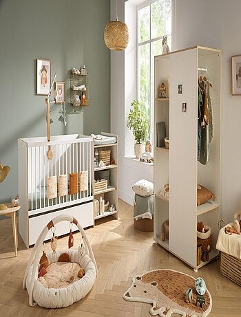 Lit bébé combiné évolutif en bois - BABYPRICE