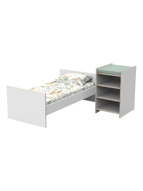 Lit bébé combiné évolutif en bois - BABYPRICE - Kiabi
