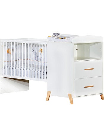 Lit bébé combiné Evolutif en bois - BABYPRICE
