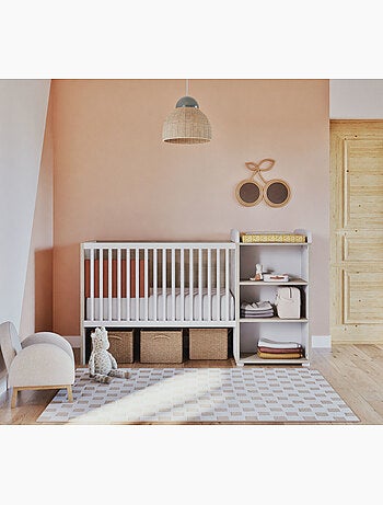Lit bébé combiné Evolutif en bois - BABYPRICE