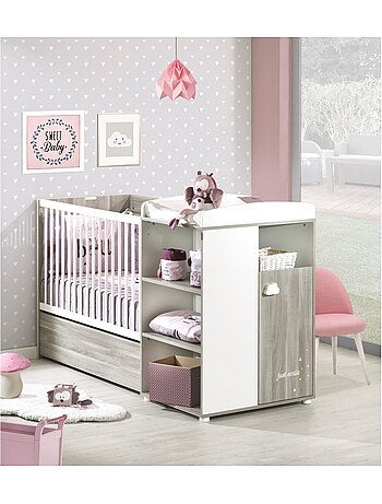 Lit bébé combiné Evolutif en bois - BABYPRICE