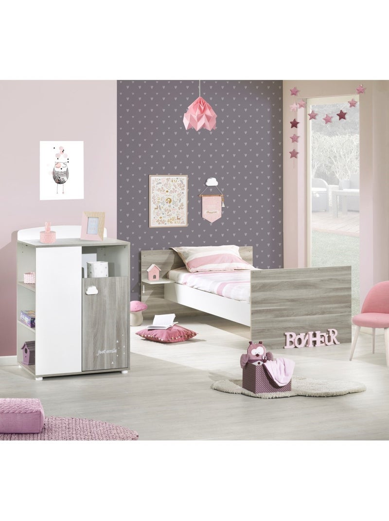 Lit bébé combiné Evolutif en bois - BABYPRICE Gris - Kiabi