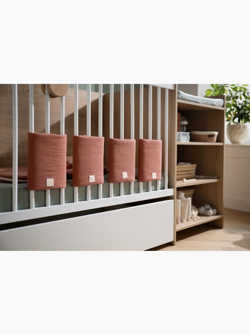 Lit bébé combiné évolutif en décor bois avec commode à langer étagère - BABYPRICE - Kiabi