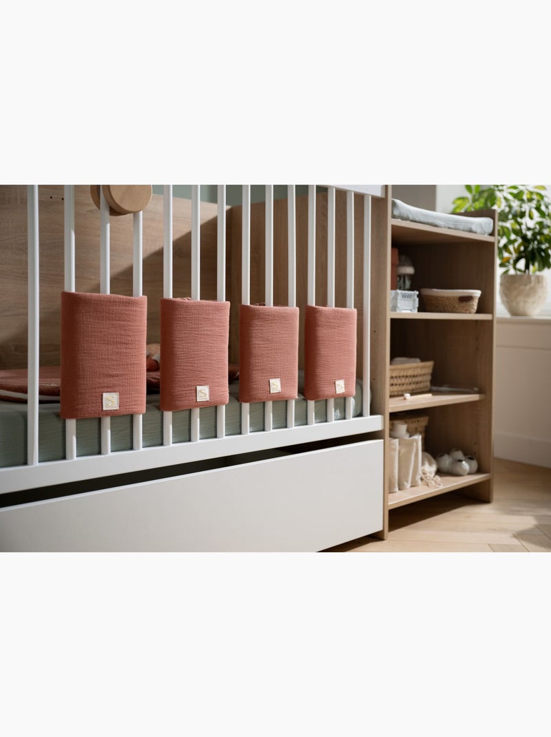Lit bébé combiné évolutif en décor bois avec commode à langer étagère - BABYPRICE Marron - Kiabi