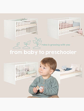Lit bébé combiné minimaliste 70 × 140 cm Selva Roba