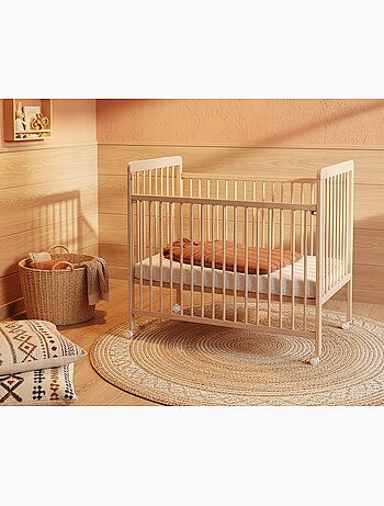 Lit bébé coulissant en bois livo