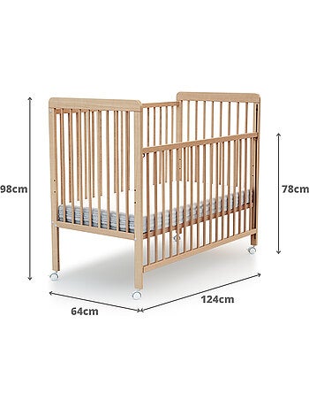 Lit bébé coulissant en bois livo