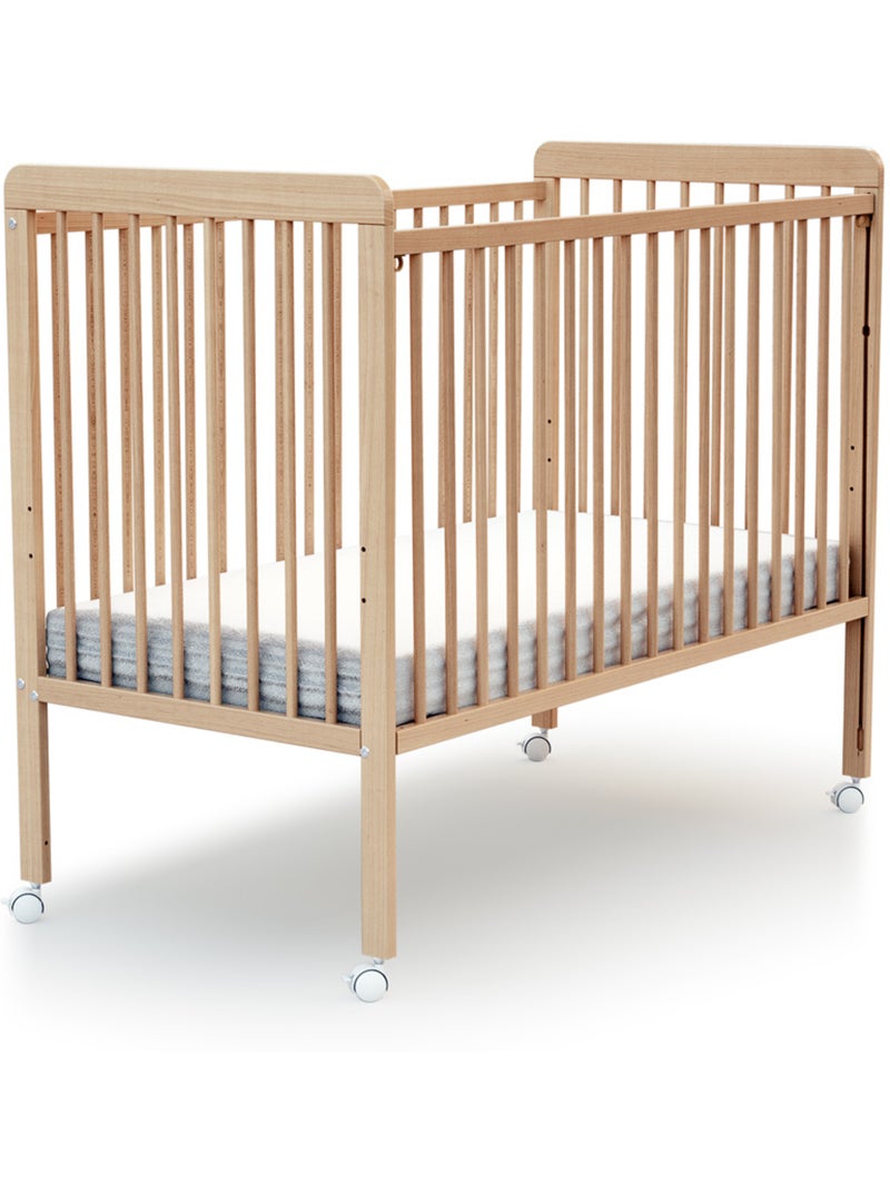 Lit bébé coulissant en bois livo Beige clair - Kiabi