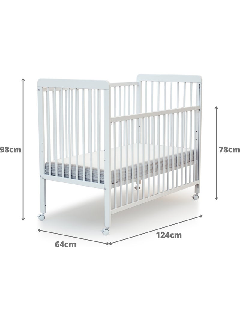 Lit bébé coulissant en bois livo Blanc - Kiabi