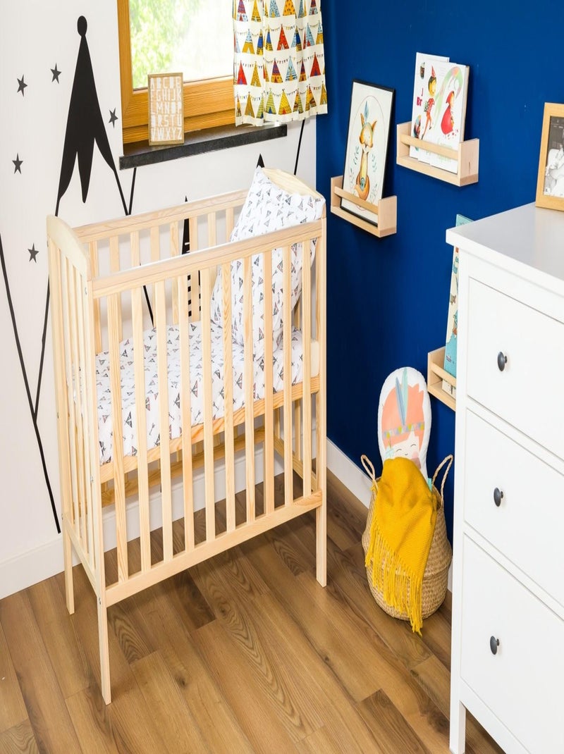 Lit Bébé Éléphant Style Scandinave Moderne en Bois natruel (100x50cm) Blanc - Kiabi