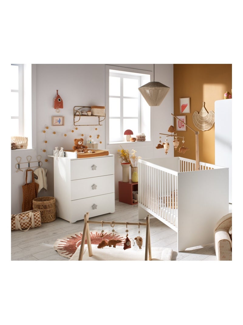 Lit bébé en bois - BABYPRICE Blanc - Kiabi