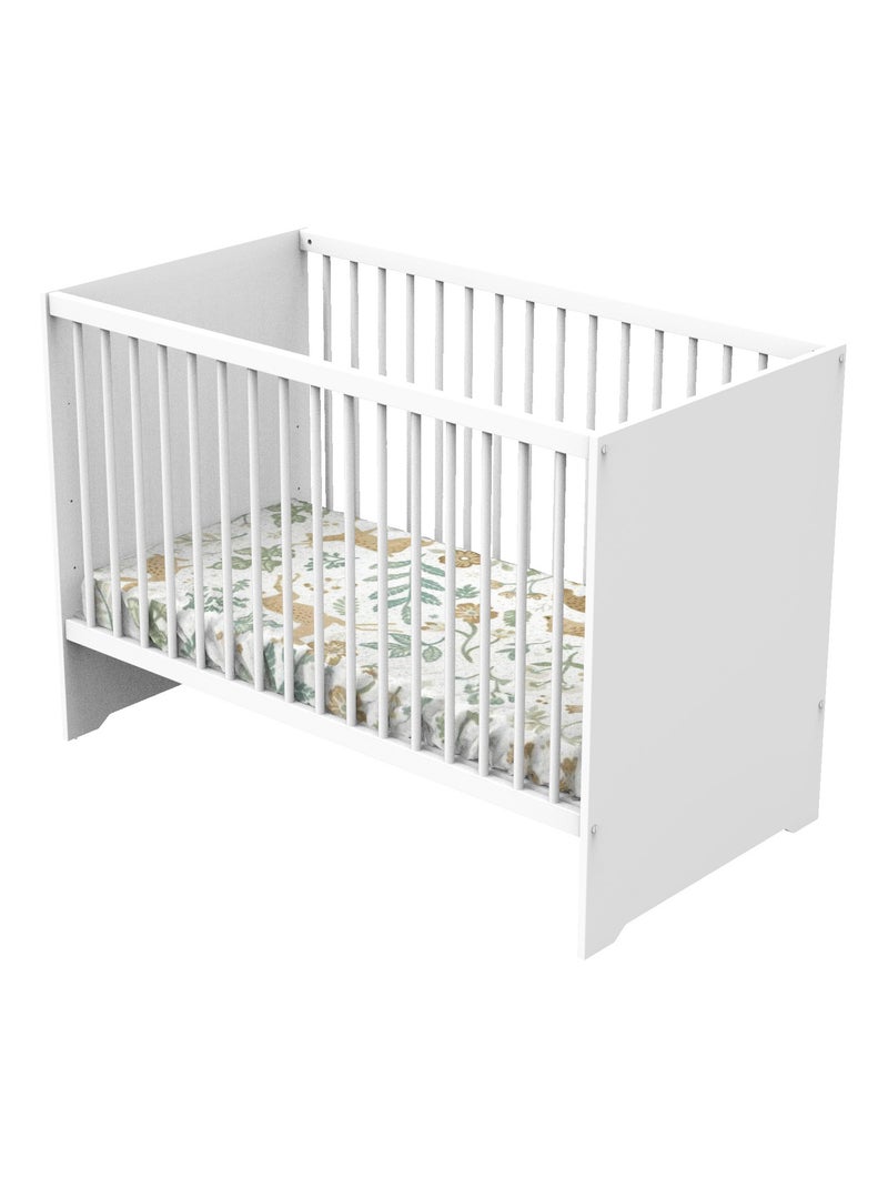 Lit bébé en bois - BABYPRICE Blanc - Kiabi