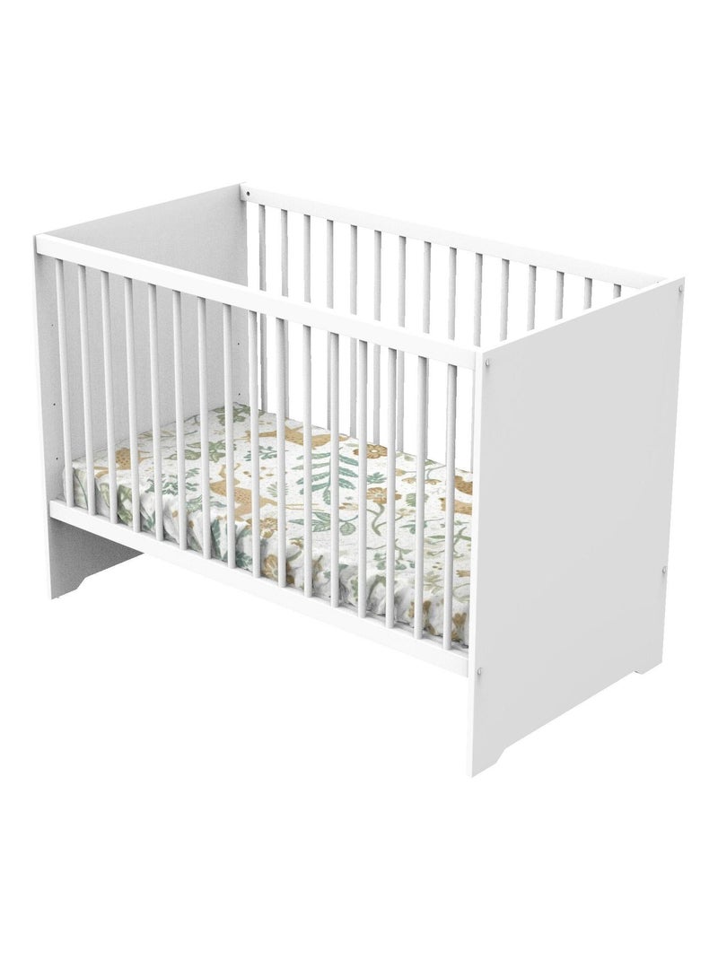Lit bébé en bois - Blanc - Kiabi