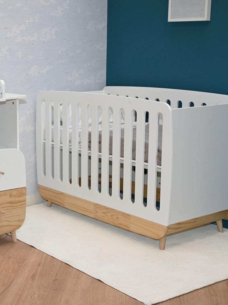 Lit bébé en bois 60x120 Blanc - Kiabi