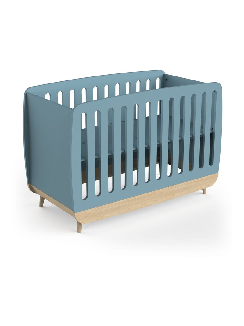 Lit bébé en bois 60x120 Bleu - Kiabi