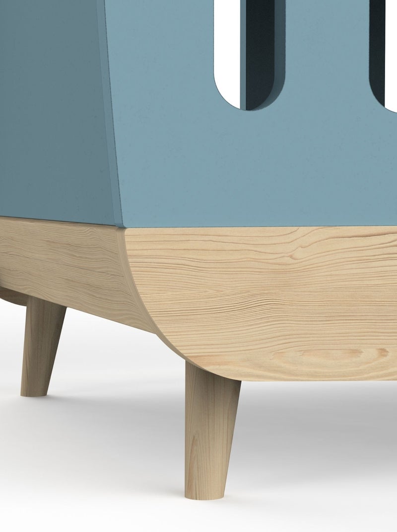Lit bébé en bois 60x120 Bleu - Kiabi