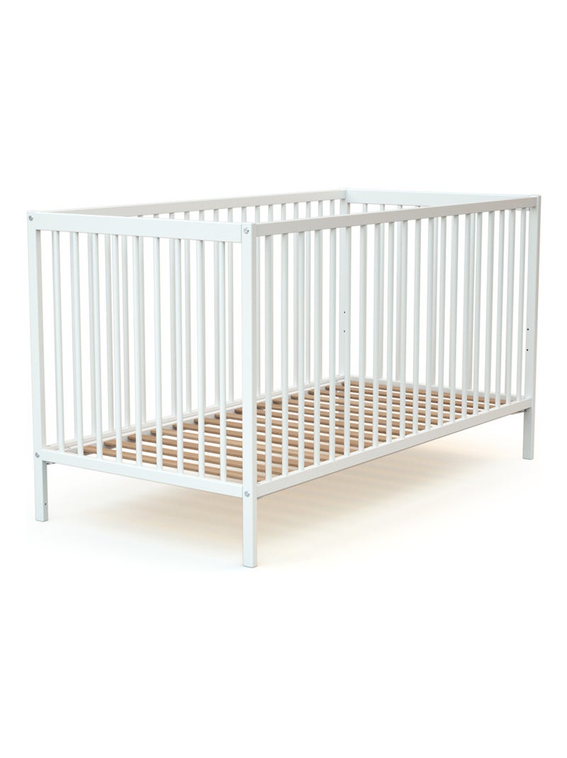 Lit bébé en bois avec matelas en bois one Blanc - Kiabi