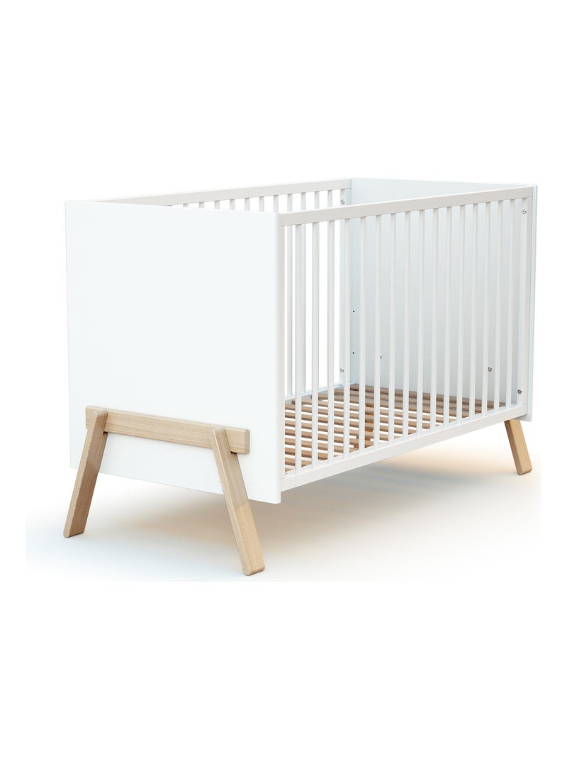 Lit bébé en bois canaille Blanc Marron - Kiabi