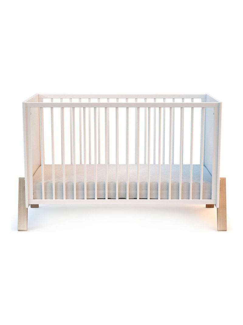 Lit bébé en bois CANAILLE Winnie Blanc Marron - Kiabi