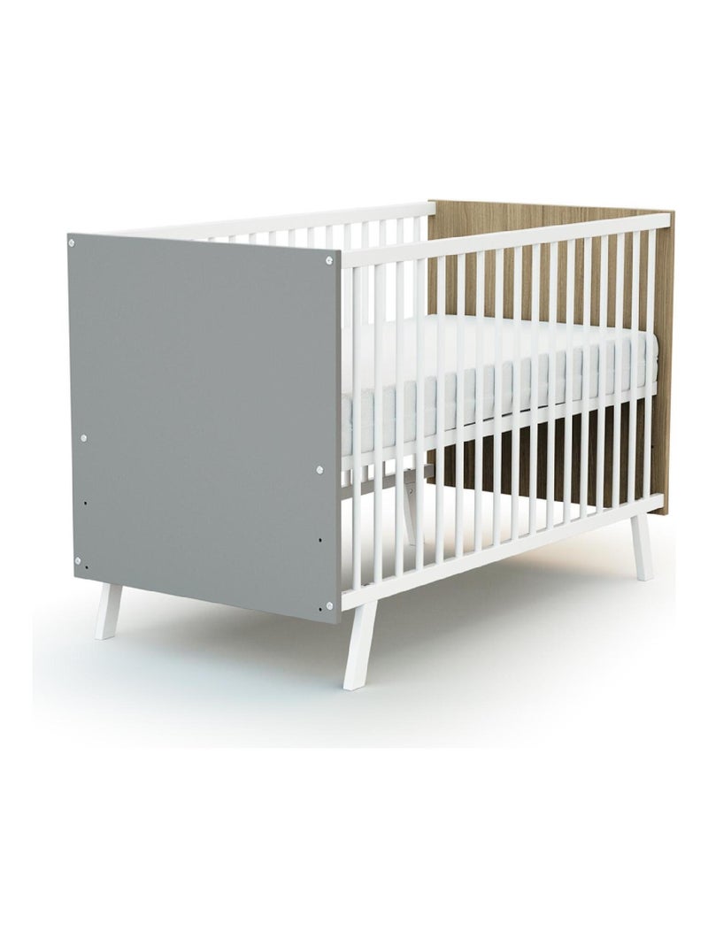 Lit bébé en bois CARNAVAL Beige gris - Kiabi