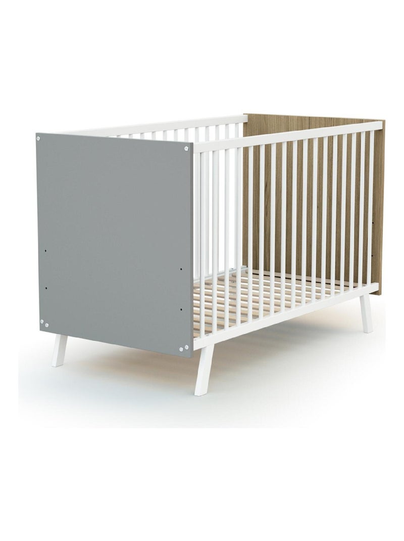 Lit bébé en bois CARNAVAL Beige gris - Kiabi
