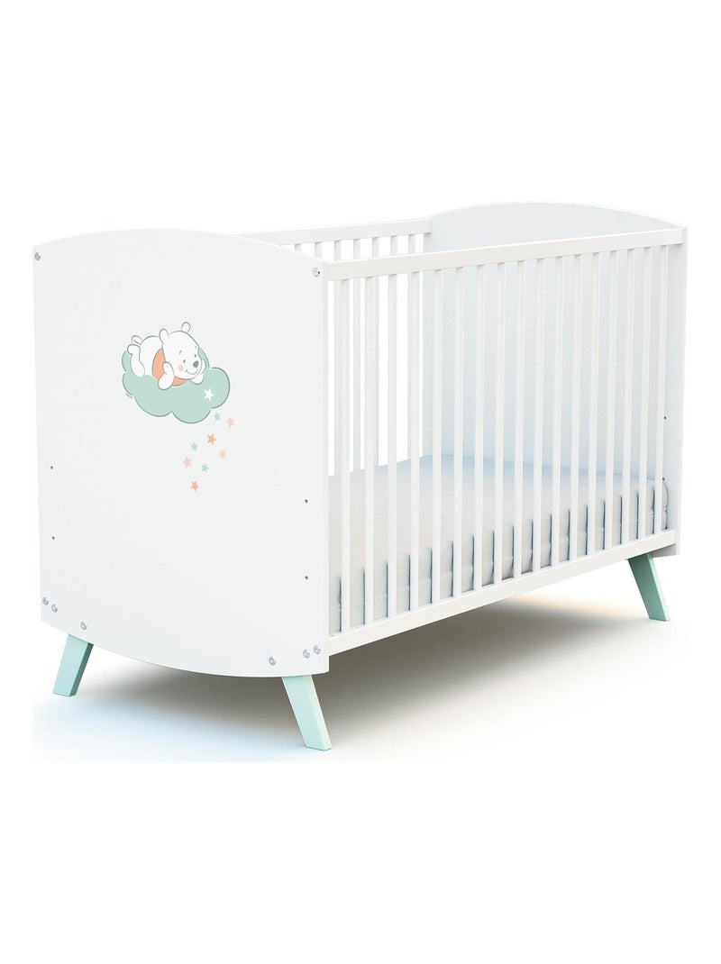 Lit bébé en bois DISNEY Up in the Sky Winnie Blanc - Kiabi