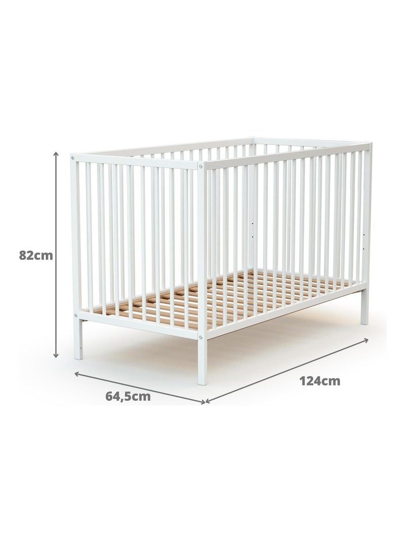Lit bébé en bois one Blanc - Kiabi