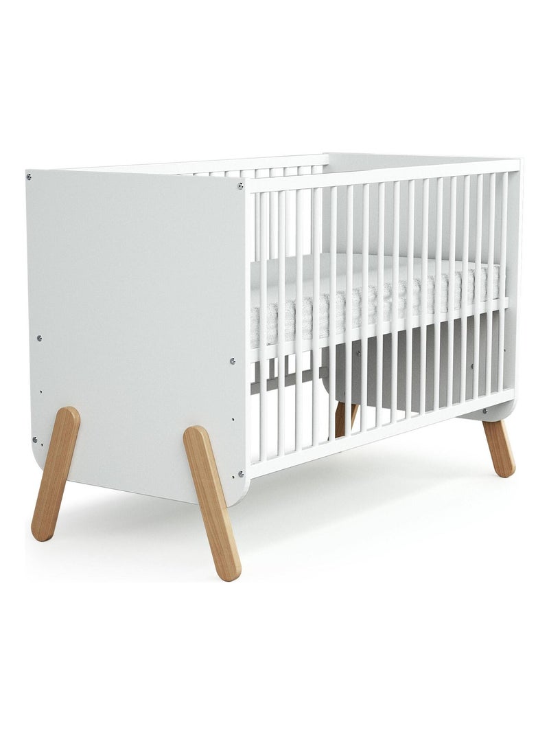 Lit bébé en bois pirate Blanc Marron - Kiabi